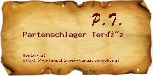 Partenschlager Teréz névjegykártya